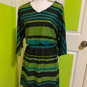 Striped Midi length dress